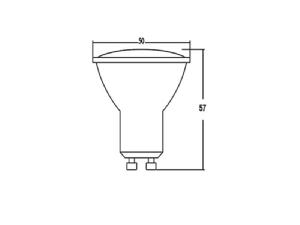 Sursa de iluminat, bec GU10-GLASS-D?MMABLE GU10 5.5W ADVANCE 4200K