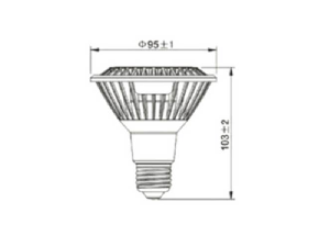 Sursa de iluminat, bec PAR30 14W E27 ADVANCE 3000K