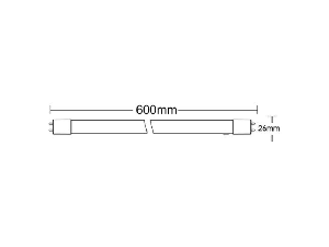 Tub cu LED T8-0.6MT DOUBLE S?DE 9W G13 ADVANCE 3000K