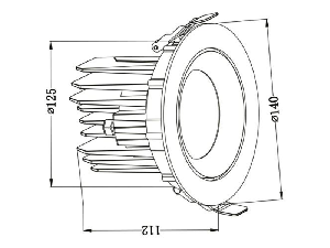 COB 30W Spot tip DOWNLIGHT 3000K