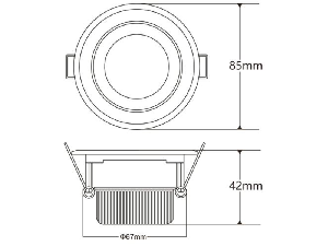 COB-S 5W Spot tip DOWNLIGHT 3000K