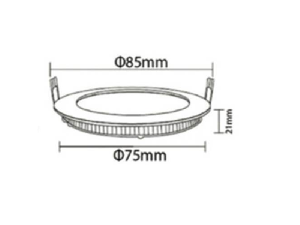 SMD-CRD 3W PANEL 3000K