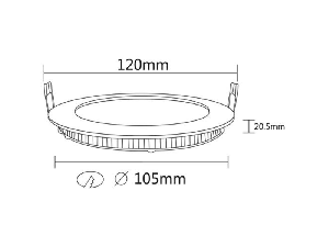 SMD-CRD 6W PANEL 3000K