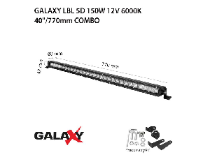 Proiector bara LED GALAXY LBL 5D 150W 12/24V 6000K