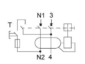 Intreruptor diferential AMPARO (10kA), 63A, 2-poli, 100mA