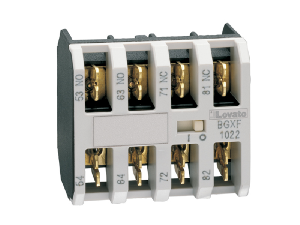 Contact auxiliar. FASTON TERMINALS, FOR BG SERIES MINI-CONTACTORS, 2NC