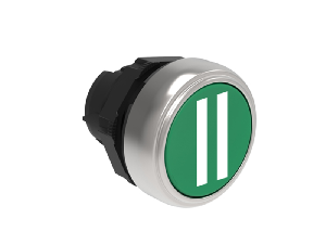 Push buton , diametru, WITH SYMBOL Ø22MM PLATINUM SERIES, FLUSH, II / GREEN