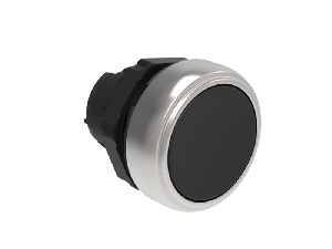 PUSH-PUSH BUTTON ACTUATOR Ø22MM PLATINUM SERIES, FLUSH. PUSH ON-PUSH OFF, BLACK