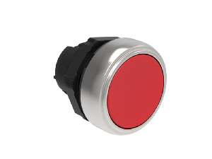 PUSH-PUSH BUTTON ACTUATOR Ø22MM PLATINUM SERIES, FLUSH. PUSH ON-PUSH OFF, RED