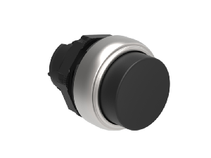 PUSH-PUSH BUTTON ACTUATOR Ø22MM PLATINUM SERIES, EXTENDED. PUSH ON-PUSH OFF, BLACK