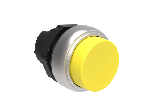 PUSH-PUSH BUTTON ACTUATOR Ø22MM PLATINUM SERIES, EXTENDED. PUSH ON-PUSH OFF, YELLOW