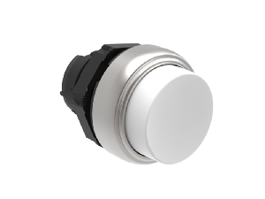 PUSH-PUSH BUTTON ACTUATOR Ø22MM PLATINUM SERIES, EXTENDED. PUSH ON-PUSH OFF, WHITE