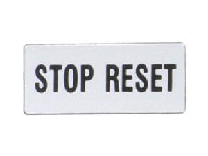 Eticheta cu text pentru LPX AU100 LEGEND HOLDER, STOP RESET