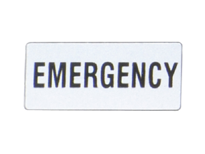 Eticheta cu text pentru LPX AU100 LEGEND HOLDER, EMERGENCY