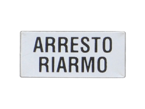 Eticheta cu text pentru LPX AU100 LEGEND HOLDER, ARRESTO RIARMO