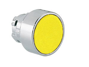 PUSH-PUSH BUTTON ACTUATOR, Ø22MM 8LM METAL SERIES, FLUSH, YELLOW