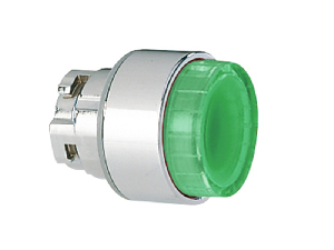 Buton luminos, diametru, Ø22MM 8LM METAL SERIES, EXTENDED, GREEN