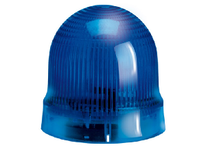 BLINKING OR STEADY LIGHT MODULE. Ø62MM. BA15D FITTING, BLUE, 12…48VAC/DC