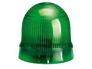 SOUND-LIGHT PULSED OR CONTINUOU MODULE. Ø62MM. BULB INCLUDED, GREEN, 24VAC/DC (80DB)