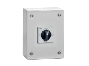 THREE-POLE LINE CHANGEOVER SWITCHES I-0-II IN IEC/EN IP65 METAL ENCLOSURE, 25A