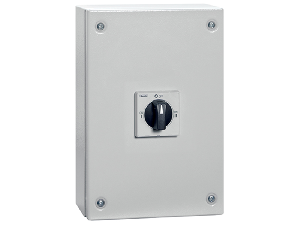 THREE-POLE LINE CHANGEOVER SWITCHES I-0-II IN IEC/EN IP65 METAL ENCLOSURE, 80A