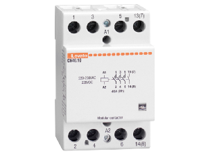 Contactor modular pentru iluminat,  40A AC1, 24VAC/DC (3NO+1NC)