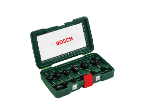 Set de 12 freze de profilat canturi Bosch coada de 8 mm