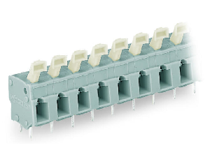 PCB terminal block; push-button; 2.5 mm²; Pin spacing 7.5/7.62 mm; 7-pole; CAGE CLAMP®; commoning option; 2,50 mm²; gray