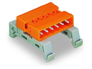 Double pin header; DIN-35 rail mounting; Pin spacing 5.08 mm; 13-pole; orange