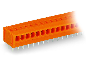 PCB terminal block; 1.5 mm²; Pin spacing 3.81 mm; 3-pole; PUSH WIRE®; 1,50 mm²; orange