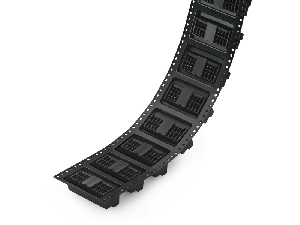 THR male header, 2-row; 0.8 x 0.8 mm solder pin; straight; 100% protected against mismating; in tape-and-reel packaging; Pin spacing 3.5 mm; 2 x 3-pole; black