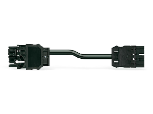 pre-assembled interconnecting cable; Eca; Distribution connector with phase selection/plug; 5-pole; Cod. A; H05VV-F 5G 2.5 mm²; 2 m; 2,50 mm²; black