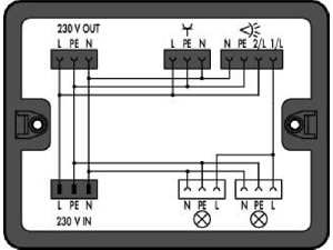 Distribution box; Motion/presence detector; 1 input; 5 outputs; Cod. A; MIDI; black