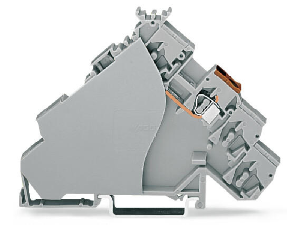 Actuator supply terminal block; Power supply from control panel side; with colored conductor entries; 2.5 mm²; CAGE CLAMP®; 2,50 mm²; gray