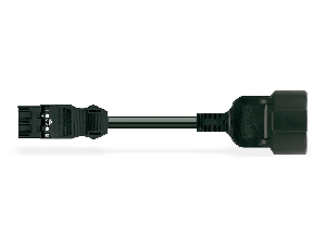 pre-assembled interconnecting cable; Plug/SCHUKO coupler; 3-pole; Cod. A; H05VV-F 3G 1.5 mm²; 7 m; 1,50 mm²; black