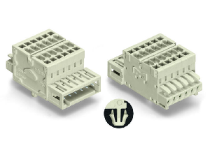 2-conductor combi strip; 100% protected against mismating; Snap-in mounting feet; 1.5 mm²; Pin spacing 3.5 mm; 10-pole; 1,50 mm²; light gray