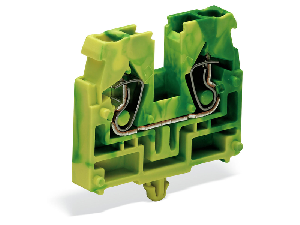 2-conductor center terminal block; without push-buttons; 2.5 mm²; CAGE CLAMP®; 2,50 mm²; green-yellow