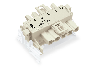 Linect® T-connector; 5-pole; Cod. A; 1 input; 2 outputs; white