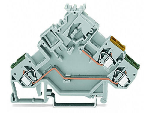 3-conductor actuator supply terminal block; with colored conductor entries; 2.5 mm²; CAGE CLAMP®; 2,50 mm²; gray