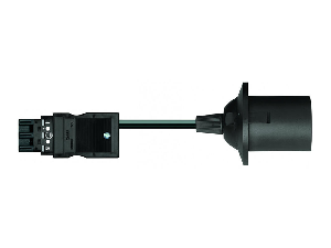 pre-assembled adapter cable; Plug/Lamp socket E 27; 3-pole; Cod. A; 0.5 m; 0,75 mm²; black