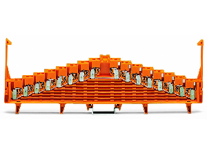 8-level same potential terminal block; for 35 x 15 mounting rail; 1,50 mm²; orange