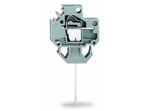 Feedthrough terminal block; Conductor/contact pin; Plate thickness: 2.5 mm; 4 mm²; Pin spacing 6 mm; 1-pole; CAGE CLAMP®; 4,00 mm²; gray