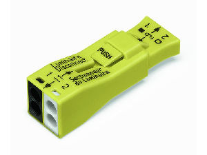 Luminaire disconnect connector; 2-pole; 4,00 mm²; yellow