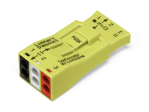 Luminaire disconnect connector; 3-pole; 4,00 mm²; yellow