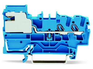 2-conductor N-disconnect terminal block; 2.5 mm²; Push-in CAGE CLAMP®; 2,50 mm²; blue