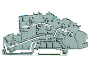 Multilevel installation terminal block; 4 mm²; N/L; Push-in CAGE CLAMP®; 2,50 mm²; gray