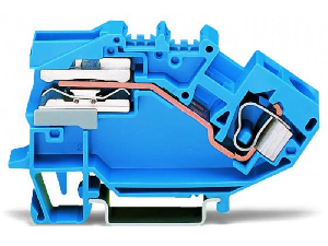 1-conductor N-disconnect terminal block; 10 mm²; CAGE CLAMP®; 10,00 mm²; blue