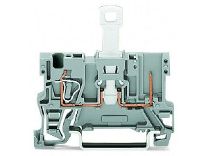 1-conductor/1-pin disconnect carrier terminal block; with shield contact; for DIN-rail 35 x 15 and 35 x 7.5; 4 mm²; CAGE CLAMP®; 4,00 mm²; gray