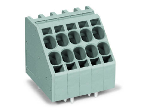 2-conductor PCB terminal block; 10 mm²; Pin spacing 7.5 mm; 5-pole; suitable for Ex-i applications; Push-in CAGE CLAMP®; 10,00 mm²; blue