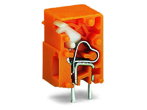 Stackable PCB terminal block; push-button; 2.5 mm²; Pin spacing 10.16 mm; 1-pole; CAGE CLAMP®; 2,50 mm²; orange